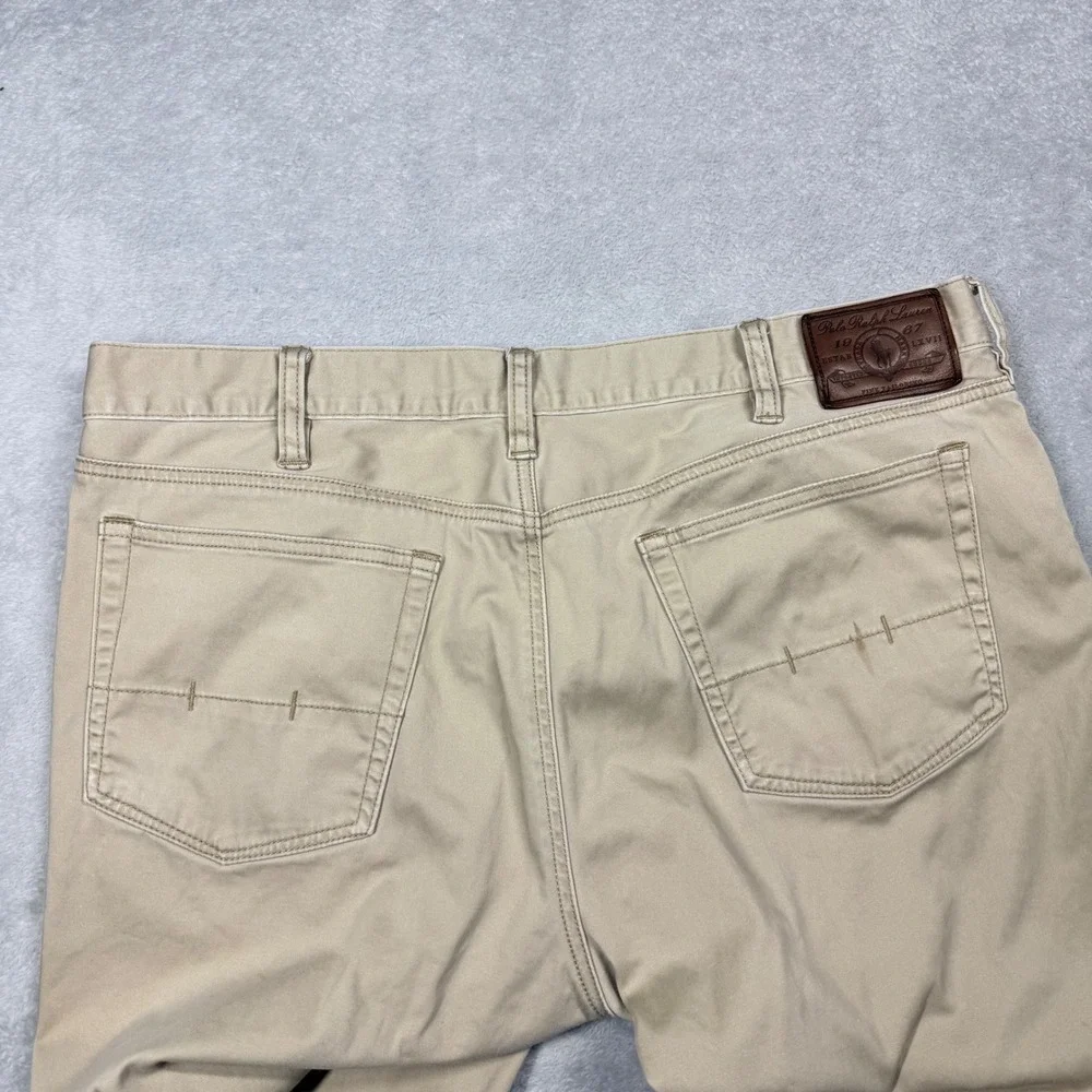 Polo Ralph Lauren Stretch Slim Straight Fit‎ Khaki Chinos Pants Mens 36x30*READ*